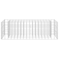 Gabbione Letto Rialzato in Acciaio Zincato 90x30x30 cm 145629