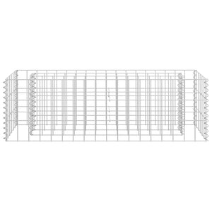 Gabbione Letto Rialzato in Acciaio Zincato 90x30x30 cm 145629