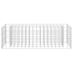 Gabbione Letto Rialzato in Acciaio Zincato 90x30x30 cm cod mxl 49935