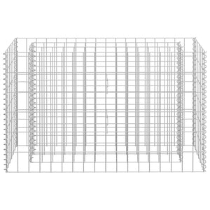 Gabbione Letto Rialzato in Acciaio Zincato 90x30x60 cm 145630