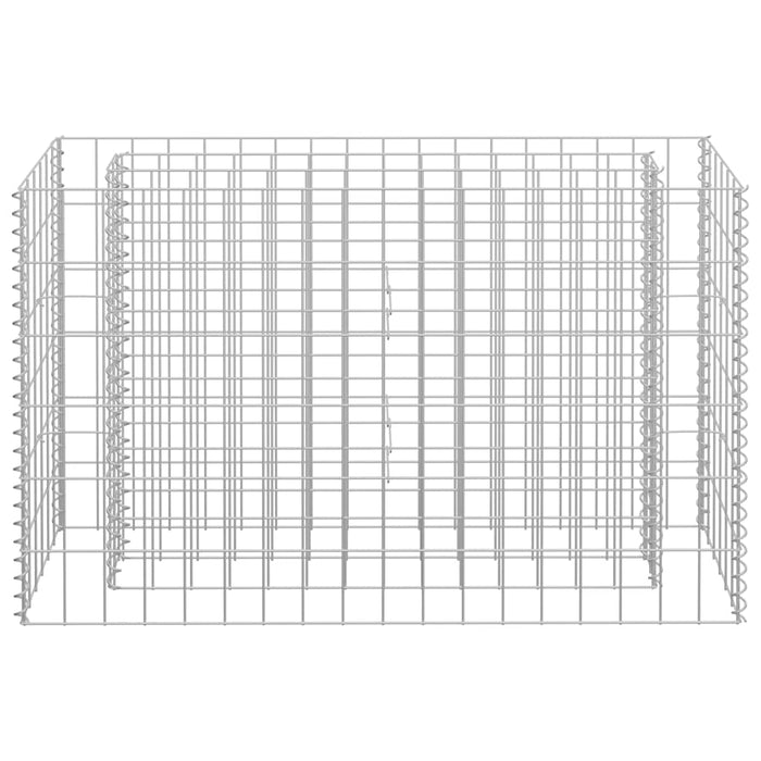 Gabbione Letto Rialzato in Acciaio Zincato 90x30x60 cm 145630