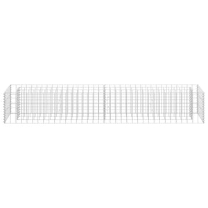 Gabbione Letto Rialzato in Acciaio Zincato 180x30x30 cm