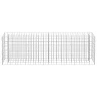 Gabbione Letto Rialzato in Acciaio Zincato 180x30x60 cm cod mxl 49615