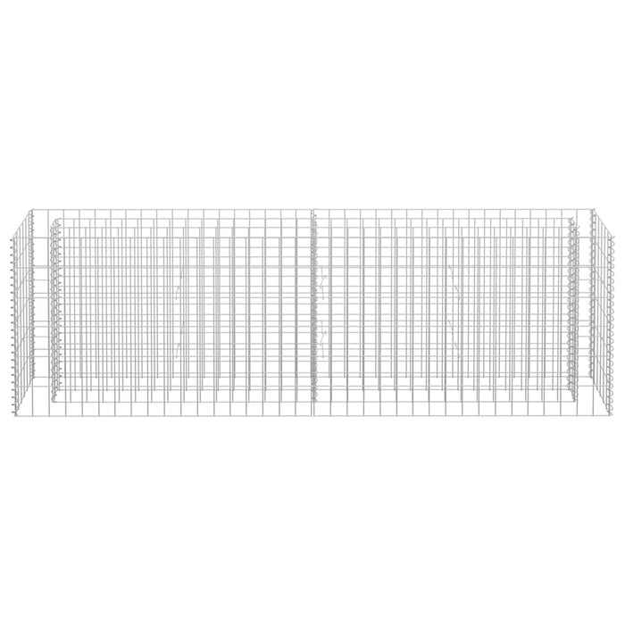 Gabbione Letto Rialzato in Acciaio Zincato 180x30x60 cm cod mxl 49615