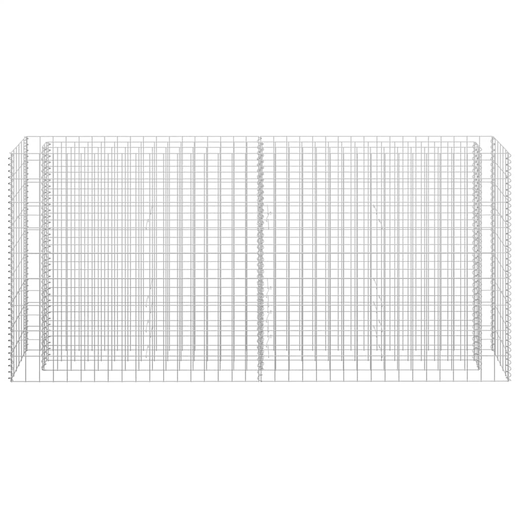 Gabbione Letto Rialzato in Acciaio Zincato 180x30x90 cm cod mxl 40312