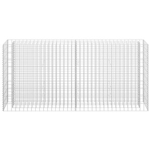 Gabbione Letto Rialzato in Acciaio Zincato 180x30x90 cm 145635