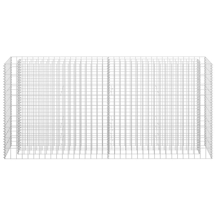 Gabbione Letto Rialzato in Acciaio Zincato 180x30x90 cm 145635