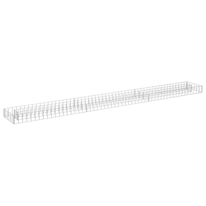 Gabbione Letto Rialzato in Acciaio Zincato 270x30x10 cm 145636