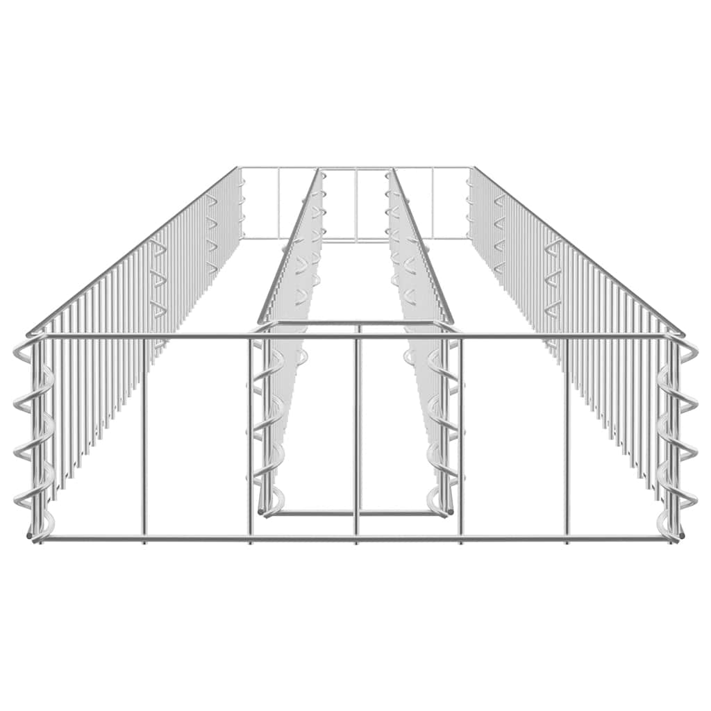 Gabbione Letto Rialzato in Acciaio Zincato 270x30x10 cm 145636