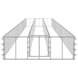Gabbione Letto Rialzato in Acciaio Zincato 270x30x10 cm 145636