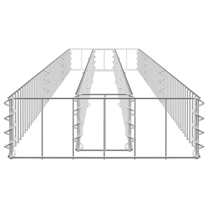 Gabbione Letto Rialzato in Acciaio Zincato 270x30x10 cm 145636