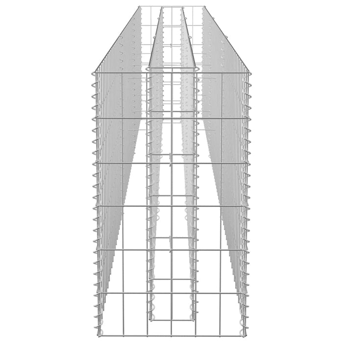 Gabbione Letto Rialzato in Acciaio Zincato 270x30x60 cm cod mxl 64325