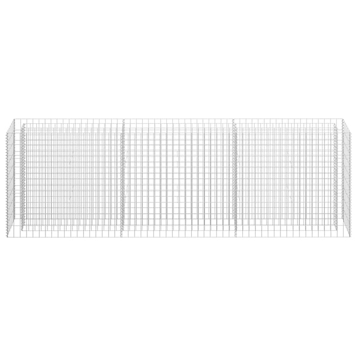 Gabbione Letto Rialzato in Acciaio Zincato 270x30x90 cm 145639