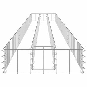 Gabbione Letto Rialzato in Acciaio Zincato 360x30x10 cm