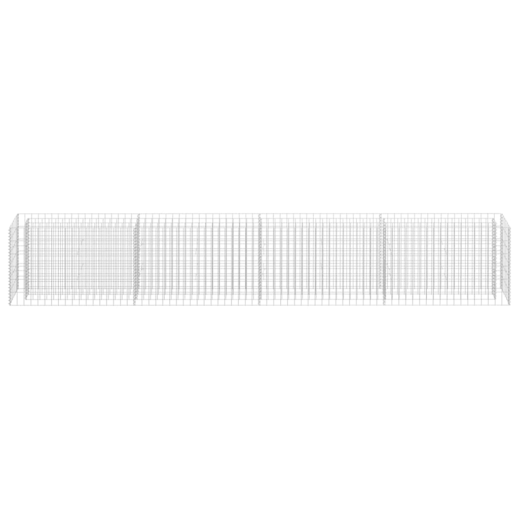 Gabbione Letto Rialzato in Acciaio Zincato 360x30x60 cm cod mxl 51536