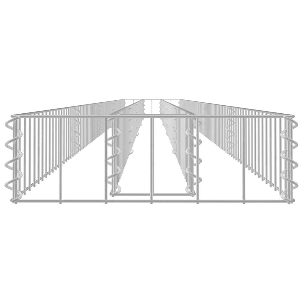 Gabbione Letto Rialzato in Acciaio Zincato 450x30x10 cm 145644