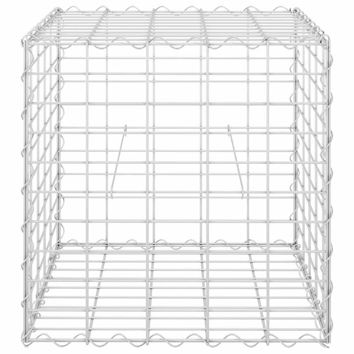 Gabbione Letto Rialzato a Cubo in Filo di Acciaio 50x50x50 cm 145650