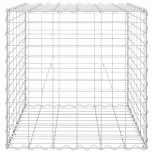 Gabbione Letto Rialzato a Cubo in Filo di Acciaio 60x60x60 cm