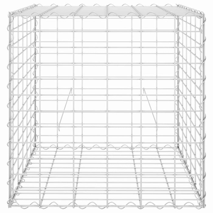 Gabbione Letto Rialzato a Cubo in Filo di Acciaio 60x60x60 cm