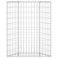 Gabbione Letto Rialzato Trapezio Acciaio Zincato 80x20x100 cm