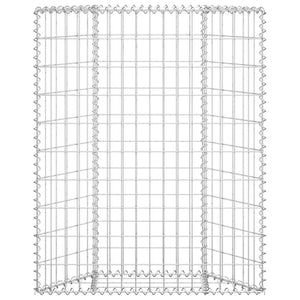 Gabbione Letto Rialzato Trapezio Acciaio Zincato 80x20x100 cm