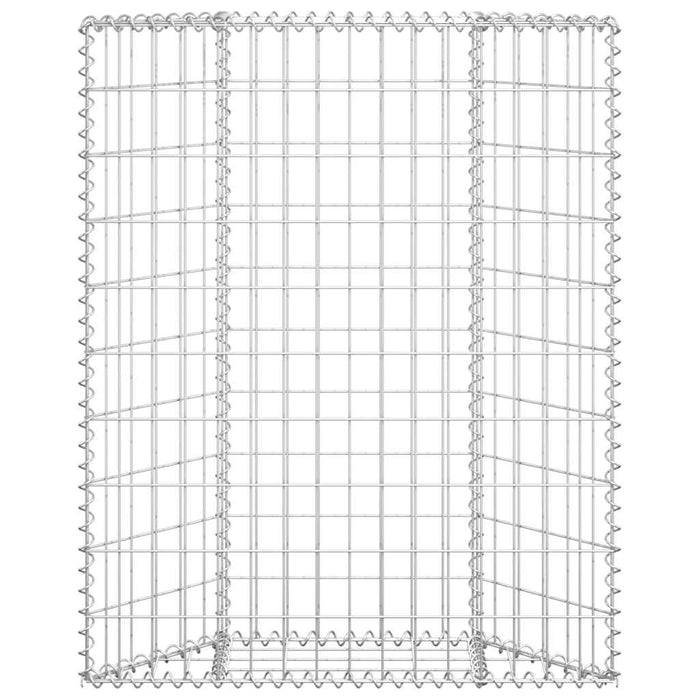 Gabbione Letto Rialzato Trapezio Acciaio Zincato 80x20x100 cm