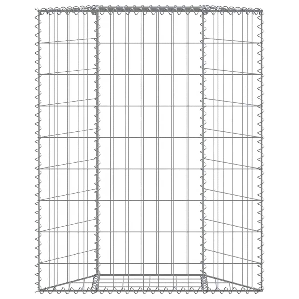 Gabbione Letto Rialzato Trapezio Acciaio Zincato 80x20x100 cm 145652
