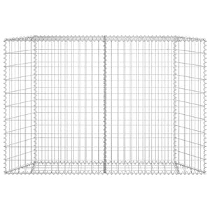 Gabbione Letto Rialzato Trapezio Acciaio Zincato 150x20x100 cm