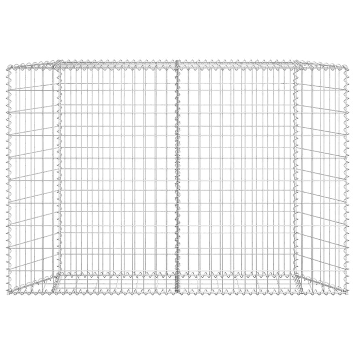 Gabbione Letto Rialzato Trapezio Acciaio Zincato 150x20x100 cm