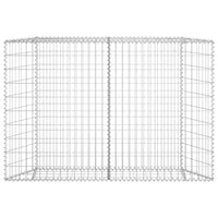 Gabbione Letto Rialzato Trapezio Acciaio Zincato 150x20x100 cm 145654