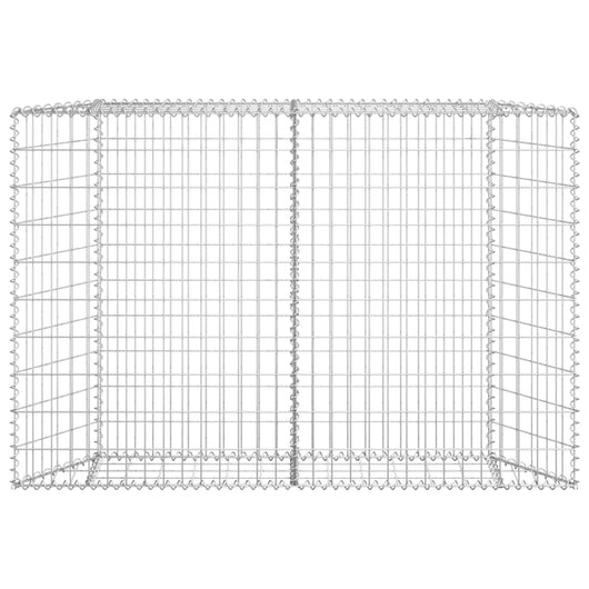Gabbione Letto Rialzato Trapezio Acciaio Zincato 150x20x100 cm 145654