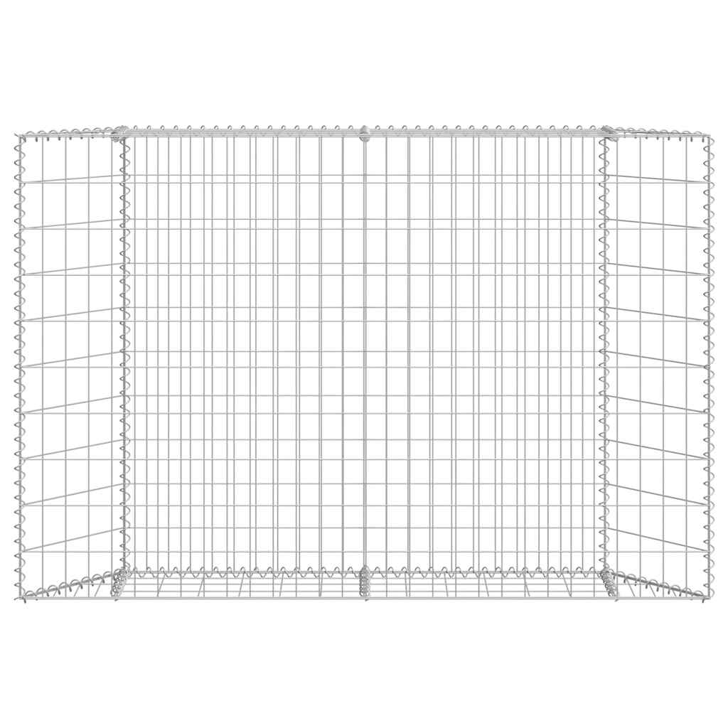 Gabbione Letto Rialzato Trapezio Acciaio Zincato 150x20x100 cm 145654