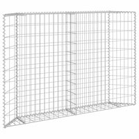 Gabbione Letto Rialzato Trapezio Acciaio Zincato 150x20x100 cm 145654