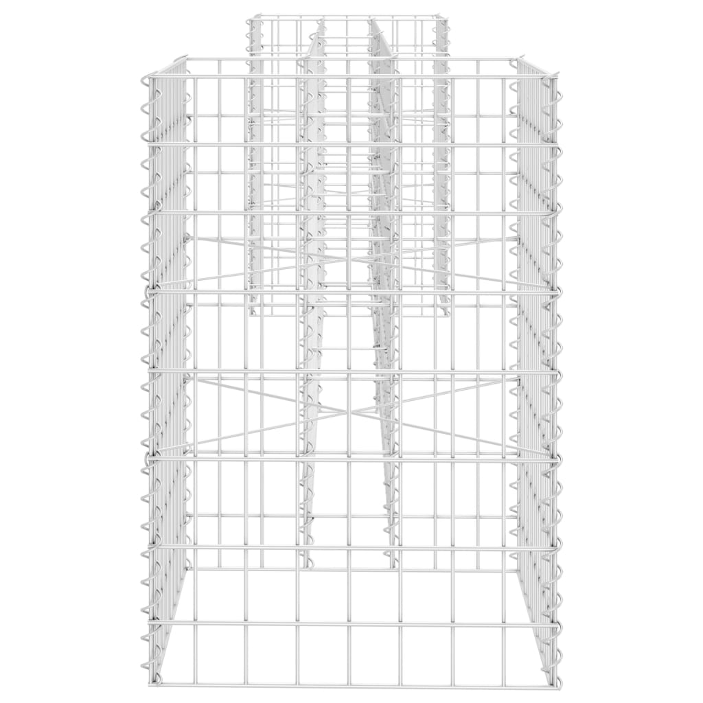 Gabbione Fioriera ad "H" in Filo di Acciaio 260x40x60 cm