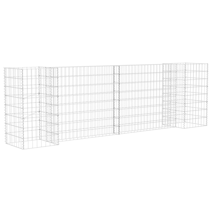 Fioriera in gabbione ad H 260 cm in filo d'acciaio 02_0000871