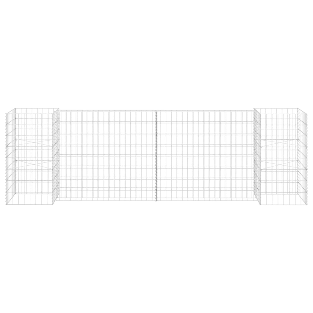 Fioriera in gabbione ad H 260 cm in filo d'acciaio 02_0000871