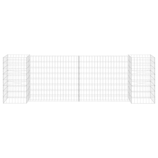 Fioriera in gabbione ad H 260 cm in filo d'acciaio 02_0000871