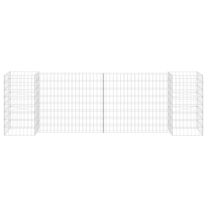 Fioriera in gabbione ad H 260 cm in filo d'acciaio 02_0000871