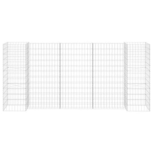 Gabbione Fioriera ad "H" in Filo di Acciaio 260x40x120 cm 145662