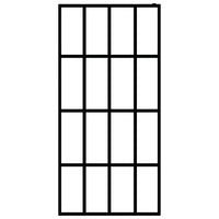 Parete doccia vetro temperato trasparente 100 x 195 cm acciaio inox nero 02_0003080