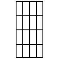 Parete doccia vetro temperato trasparente 118 x 190 cm acciaio inox nero 02_0003082