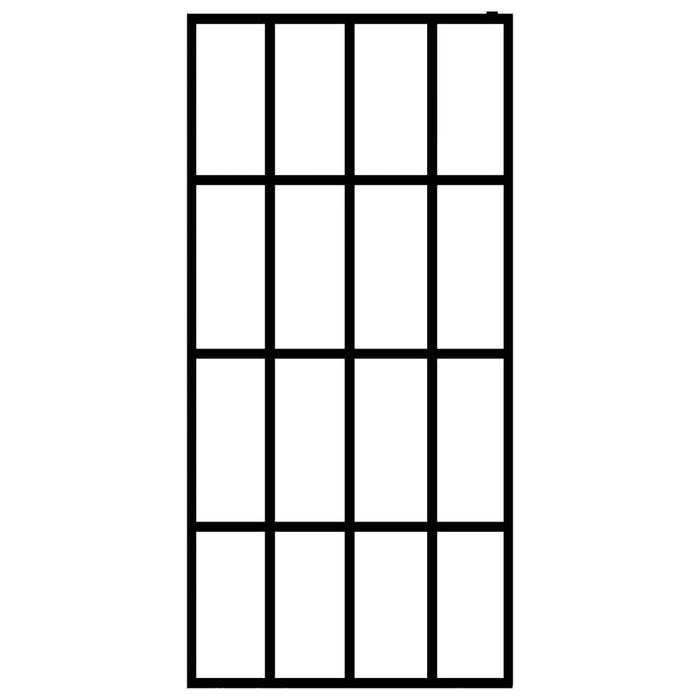 Cabina Doccia con Schermo in Vetro Temperato Glassato 100x195cm 145686