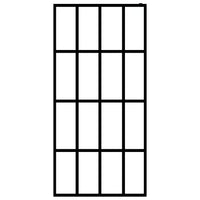 Parete doccia in vetro temperato satinato bagno 118 x 190 cm acciaio inox nero 02_0003072