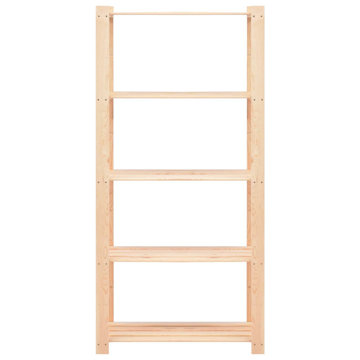 Scaffale a 5 Livelli 80x38x170 cm in Massello di Pino 250 kg cod mxl 53434