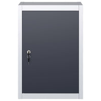 Armadio a Parete Stile Industriale in Metallo Grigio Nero 145354