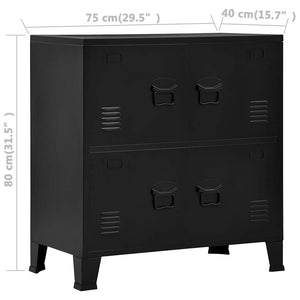Armadio Classificatore Industriale Nero 75x40x80 cm in Acciaio 145358