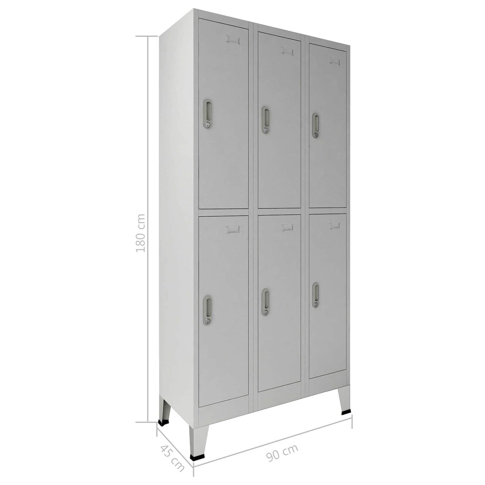 Armadio con Locker Grigio 45 x 90 x 180 cm 145364