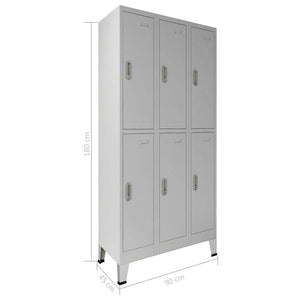 Armadio con Locker Grigio 45 x 90 x 180 cm 145364
