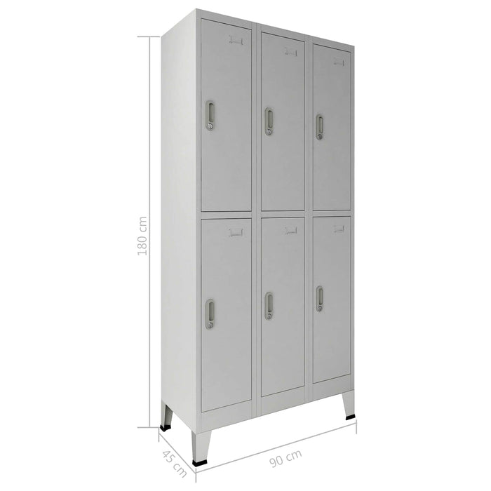 Armadio con Locker Grigio 45 x 90 x 180 cm 145364