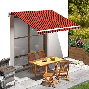 Tenda da Sole in Tela Arancione e Marrone 350x250 cm 145723